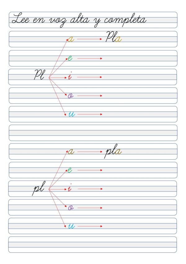 Cuadernillo de lectoescritura: Sílabas trabadas - Imagen 5