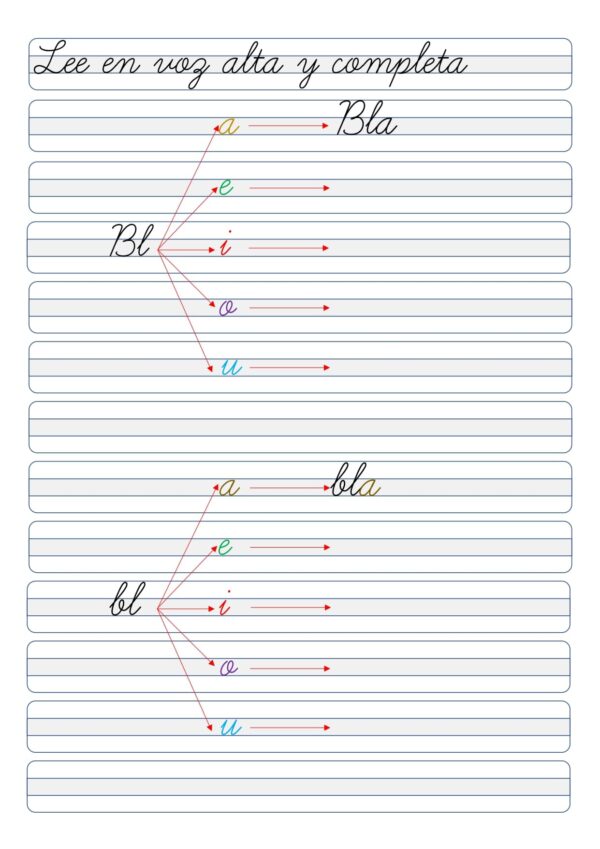 Cuadernillo de lectoescritura: Sílabas trabadas - Imagen 2