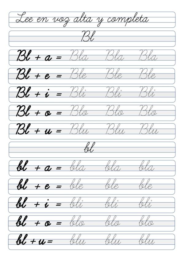 Cuadernillo de lectoescritura: Sílabas trabadas - Imagen 3