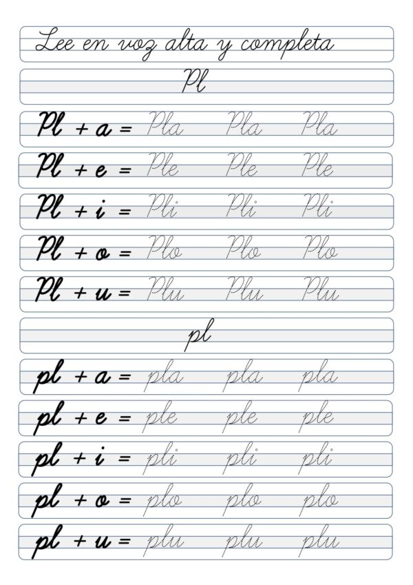Cuadernillo de lectoescritura: Sílabas trabadas - Imagen 6