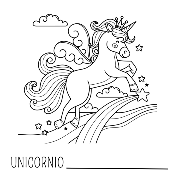 Unicornios. Libro para colorear y escribir. - Imagen 2