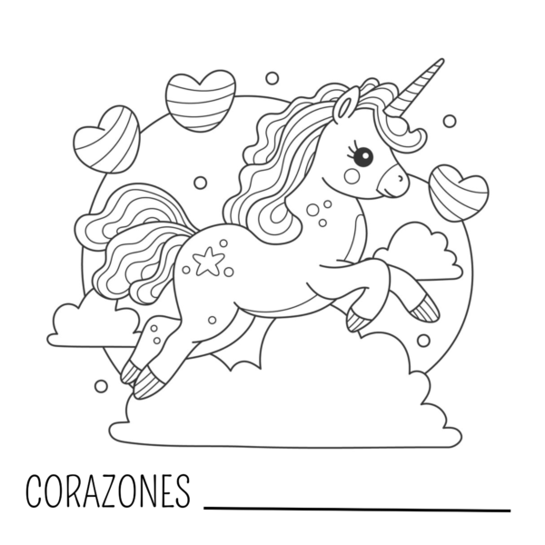 Unicornios. Libro para colorear y escribir. - Imagen 3